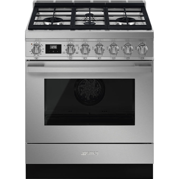 Smeg Portofino 30" 3.6 cu ft. Freestanding Gas Range Wayfair